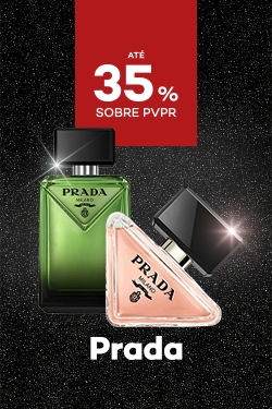 Perfumes Prada com destaque promocional de até 35% sobre preço de Venda ao Público Recomendado